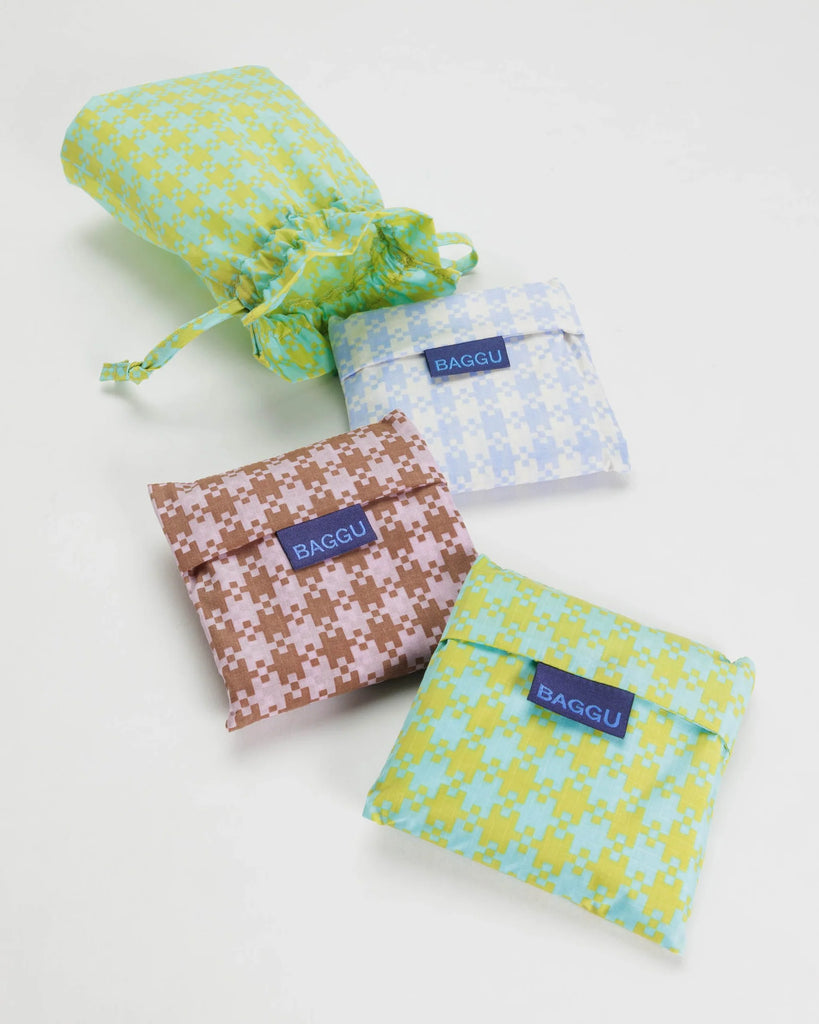 Standard Baggu Set of Three - Pixel Gingham