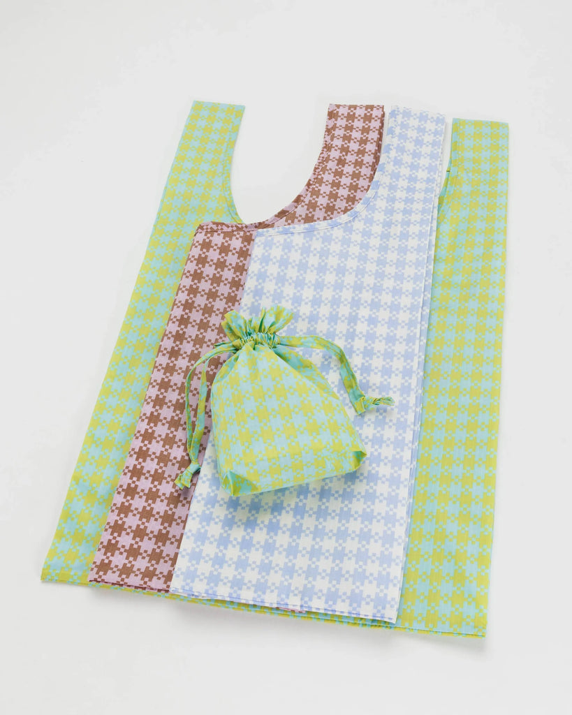 Standard Baggu Set of Three - Pixel Gingham