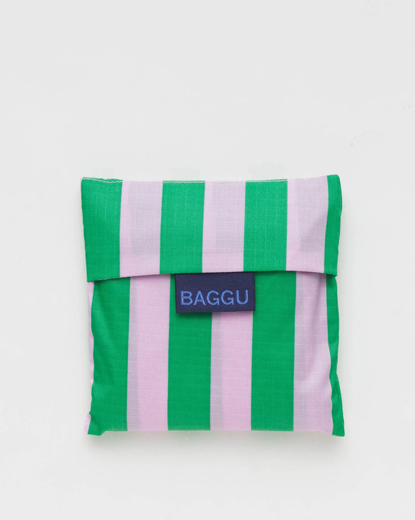 Standard Baggu - Pink Green Awning Stripe