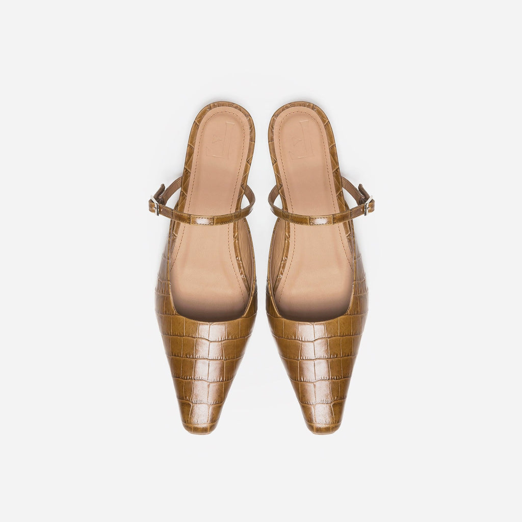 Dolores Cognac Croco Leather | Garian 