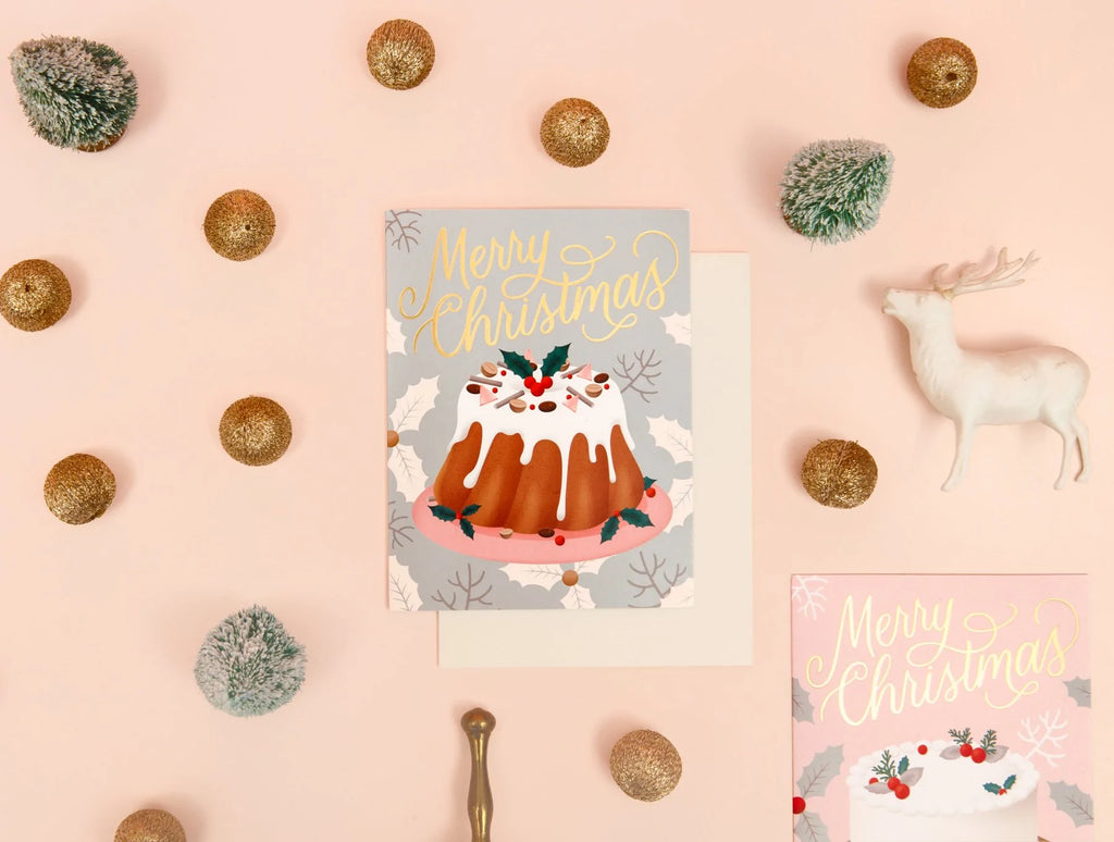 Holiday Desserts Card - Silver | Paper & Cards Studio