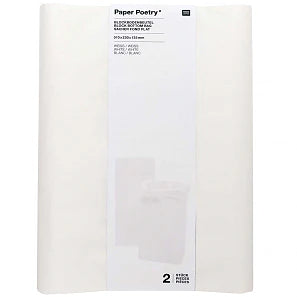 Medium White Block Bottom Bag | Paper & Cards Studio