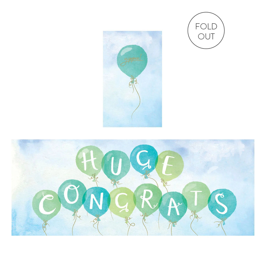 Huge Congrats Expanding Card | Paper & Cards Studio