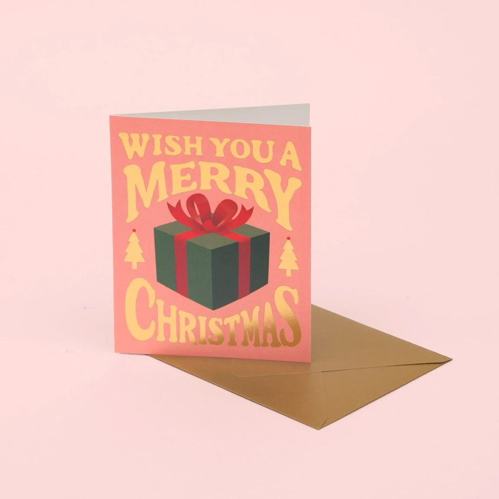 Christmas Present Card - Pink | Paper & Cards Studio