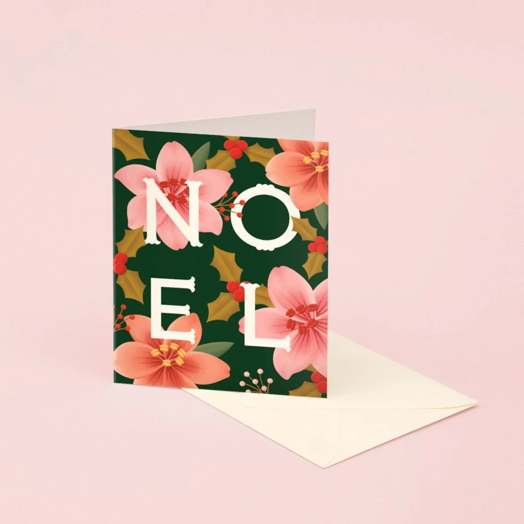 Noel amaryllis Christmas Holiday Greeting Card 