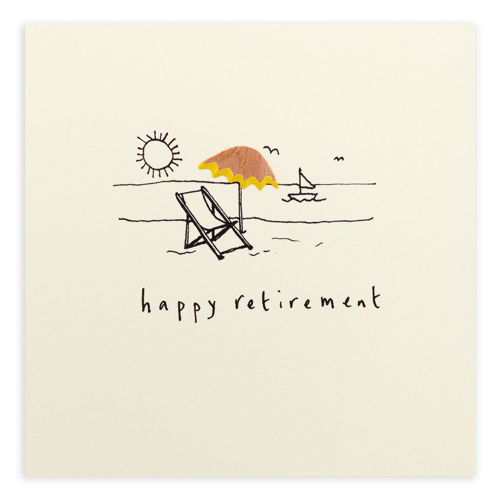 Retirement Deckchair - Pencil Shavings Card | Paper & Cards Studio