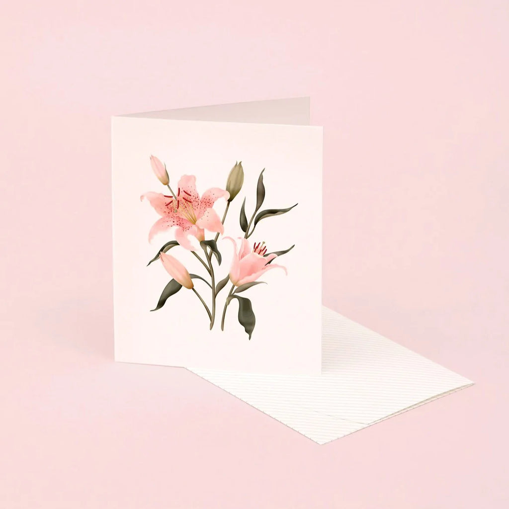 Botanical Scented Card - Oriental Lily | Paper & Cards Studio