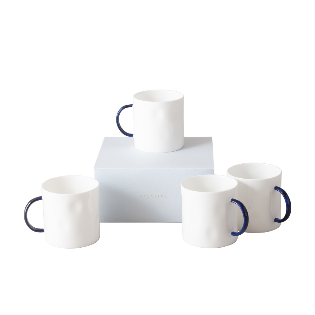 Feldspar Set of 4 12oz Cobalt Tea Mugs | Garian Lifestyle Concept Store