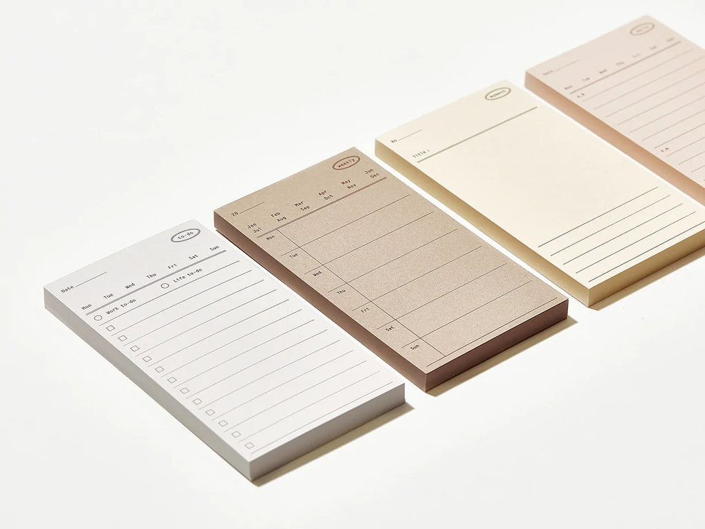 Plain Memo Pad - Weekly Memo | Paper & Cards Studio