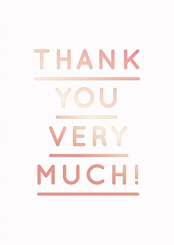 Thank You Very Much Postcard | Paper & Cards Studio