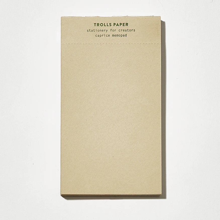 Caprice Memo Pad - Beige | Paper & Cards Studio