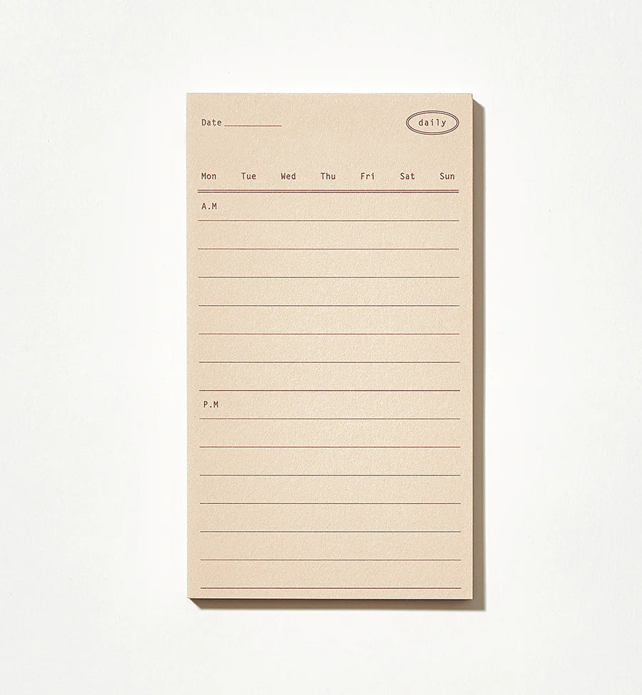 Plain Memo Pad - Daily Memo | Paper & Cards Studio