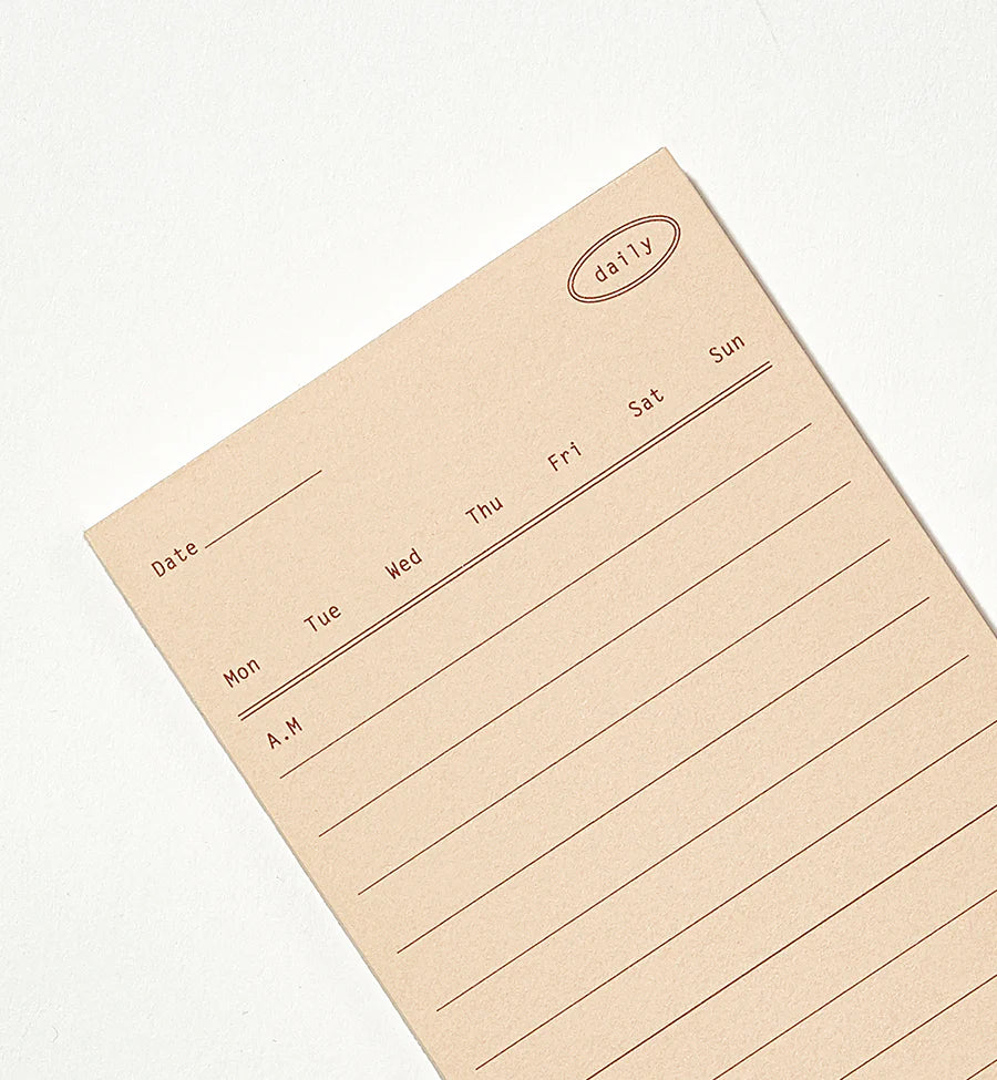 Plain Memo Pad - Daily Memo | Paper & Cards Studio