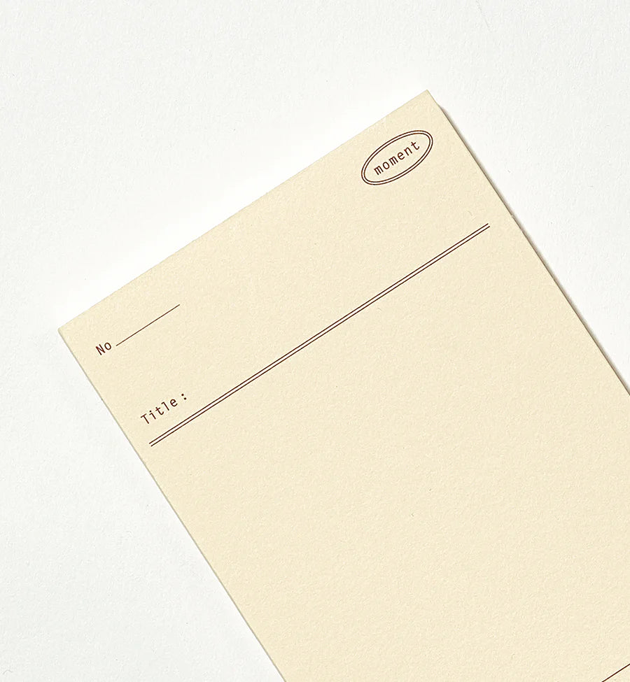 Plain Memo Pad - Moment Memo | Paper & Cards Studio